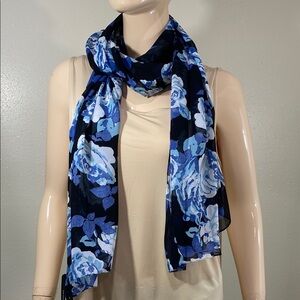 Floral Blue Scarf